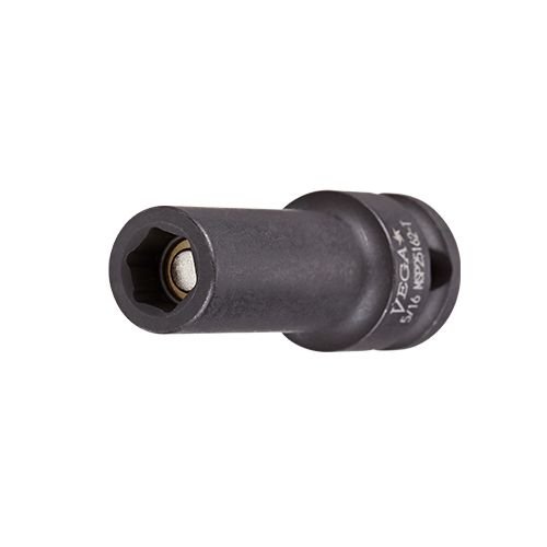 6-pt Magnetic Impact Sockets Long Length Thin Wall - 3/8" Sq Drive (SAE)