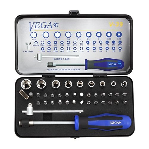 39 PC Bit, Socket & Hand Driver Set